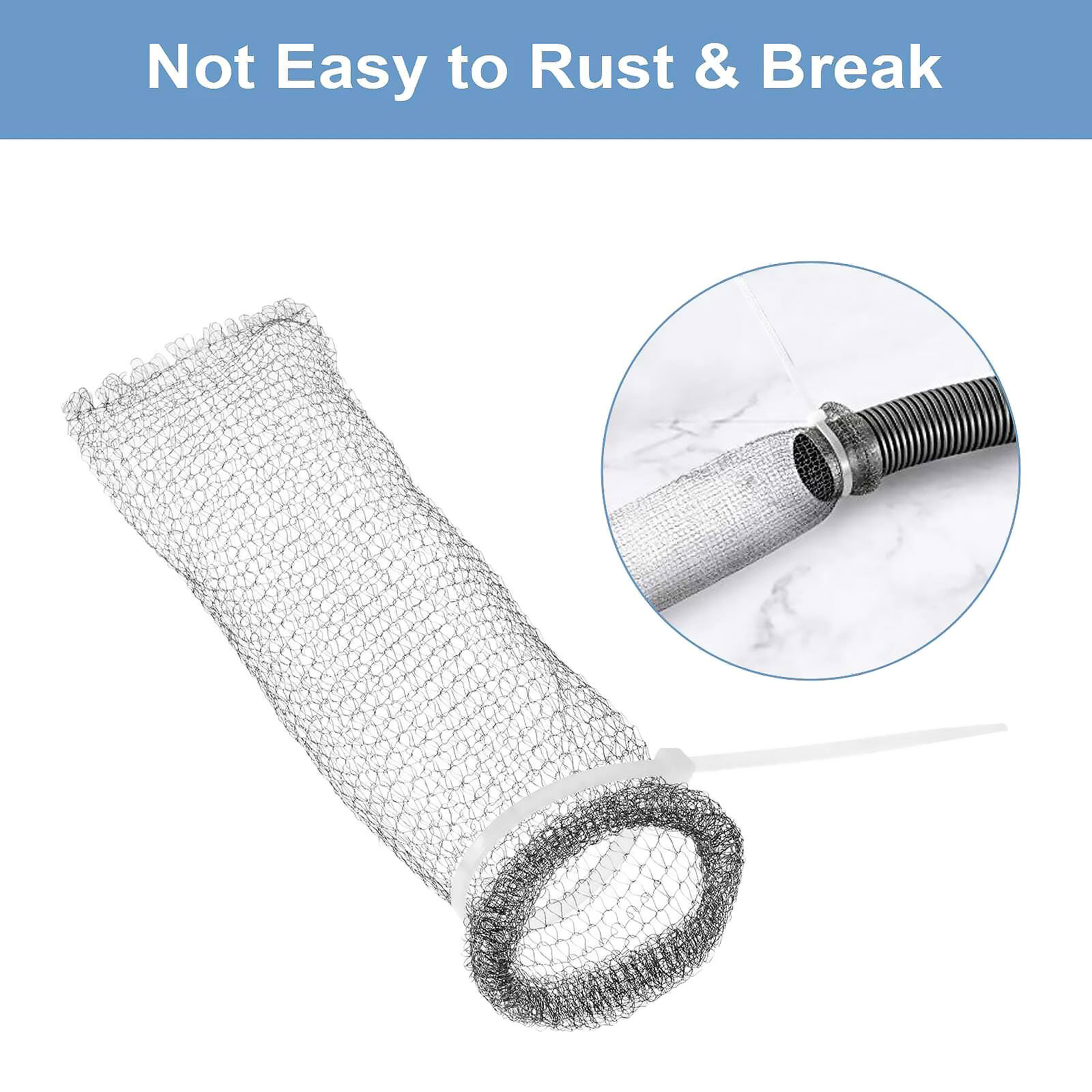 APPLAYERR Washing Machine Drain Filter Mesh 50 Pack Catches Lint Hair Durable Stainless Steel for Washing Machine Protection