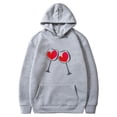 thumbnail image 5 of Plus Size Long Sleeve Hoodies for Women Fashion Crew Neck Unisex Sweatshirt with Pockets Casual Print Pullover Tops(Gray,L), 5 of 5