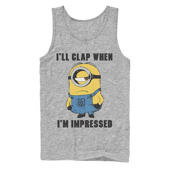 Men's Despicable Me Minions Clap When Impressed  Tank Top Athletic Heather X Large