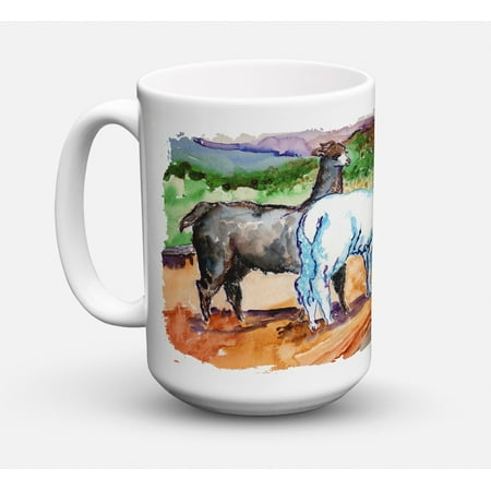 Llama Dishwasher Safe Microwavable Ceramic Coffee Mug 15 ounce KR9045CM15