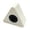 White, variant on Lumxatz Triangular ABS Microphone Cube Logo Holder for Interview and Broadcast, Black and White Optional Mic Flag Marker for TV News and Podcast Recording