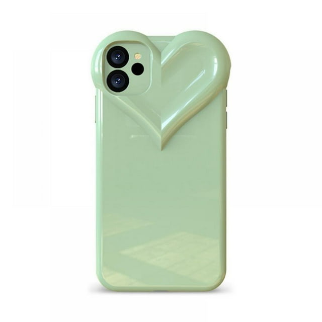 PENGXIANG For 13/Pro/ProMax/Mini Case Hearts 3D Love Heart Luxury Crystal Case for Women Camera Protective Soft TPU Girly Case Cover Design for 13 All Series