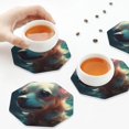 thumbnail image 3 of KLL Drink Coasters Set Octagon of 4,PU Leather Absorbent Coasters Set Decorative Coffee Cup Coasters Housewarming Gift for Home Decor-Cute Flower Chihuahua Puppy, 3 of 5