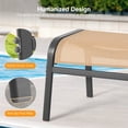 thumbnail image 5 of Dovov 2 Piece Outdoor Patio Ottoman, Portable Outdoor Foot Rest Stackable Ottoman Seat Metal Textilene Patio Footstools, Beige, 5 of 11