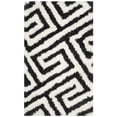 thumbnail image 2 of SAFAVIEH Barcelona Dortha Geometric Shag Area Rug, Graphite/Ivory, 4' x 6', 2 of 5