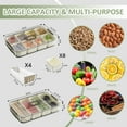 thumbnail image 4 of TUZZAN Plastic Bento Snack Box Container with Compartment, Stackable Fridge Container with Lids and Divided Serving Tray, Storage for Food, Vegetables, Light Amber, TFSC004, 4 of 7