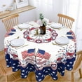 thumbnail image 2 of 4th of July Tablecloth 60x60 Memorial Day Patriotic Table Cloths Waterproof American Flag Table Cover for Rectangle,Round,Oval,Outdoor Patio Table, 2 of 6