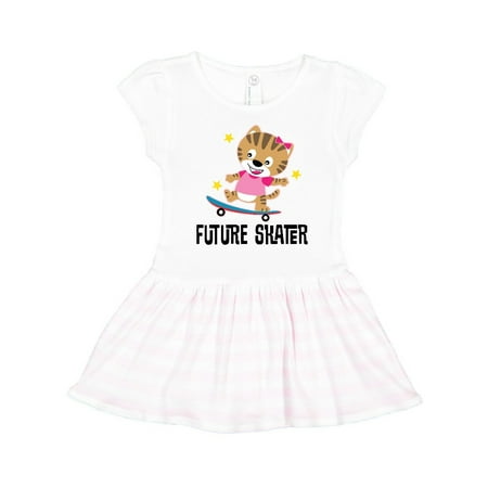 

Inktastic Skateboarding Girls Future Skater Gift Toddler Girl Dress
