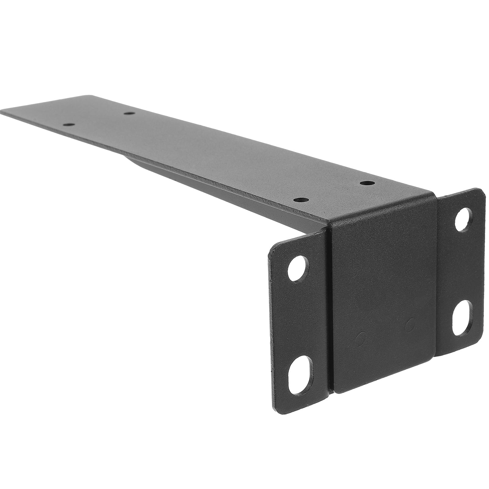 NICERIO Black Metal L Bracket for Glasses Heavy Duty Floating Shelf 2Pcs