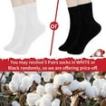 thumbnail image 2 of Women Thin Cotton Socks, Soft Cotton Bootie Socks Women Above Ankle Crew Socks 5-10 Pairs, 2 of 12