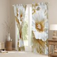 thumbnail image 3 of Homewish Romantic Valentine'S Day Curtains Pack of 2 (42x84 Each),Chic Flower Floral Curtains Blackout,Gold White Bedroom Curtains For Adult,Super Cozy Room Decor, 3 of 6