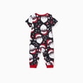 thumbnail image 3 of Pijamas navideños a juego para toda la familia, pijamas de manga corta con estampado de Papá Noel en color negro, 3 of 5