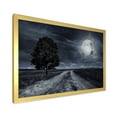 thumbnail image 2 of Designart 'A Full Moon Over Paved Road' Nautical & Coastal Framed Art Print, 2 of 4