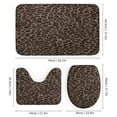 thumbnail image 3 of Leopard Print Shower Curtain Set Modern Bathroom Decor Mats 4pcs Fabric Bathroom Curtain Slip Floor Rug Toilet Lid, 3 of 6