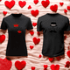 thumbnail image 3 of Playera Duo Parejas Loco Por Ella 14 De Febrero San Valentin Color Negro Talla Chica Marca Emil SaEs, 3 of 4