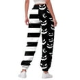 thumbnail image 6 of CAUYDY Halloween Sweatpants for Women Barrel High Waisted Cinch Bottom Sporty Active Joggers Pants Baggy Bottoms with Pocket(Black,XXL), 6 of 7