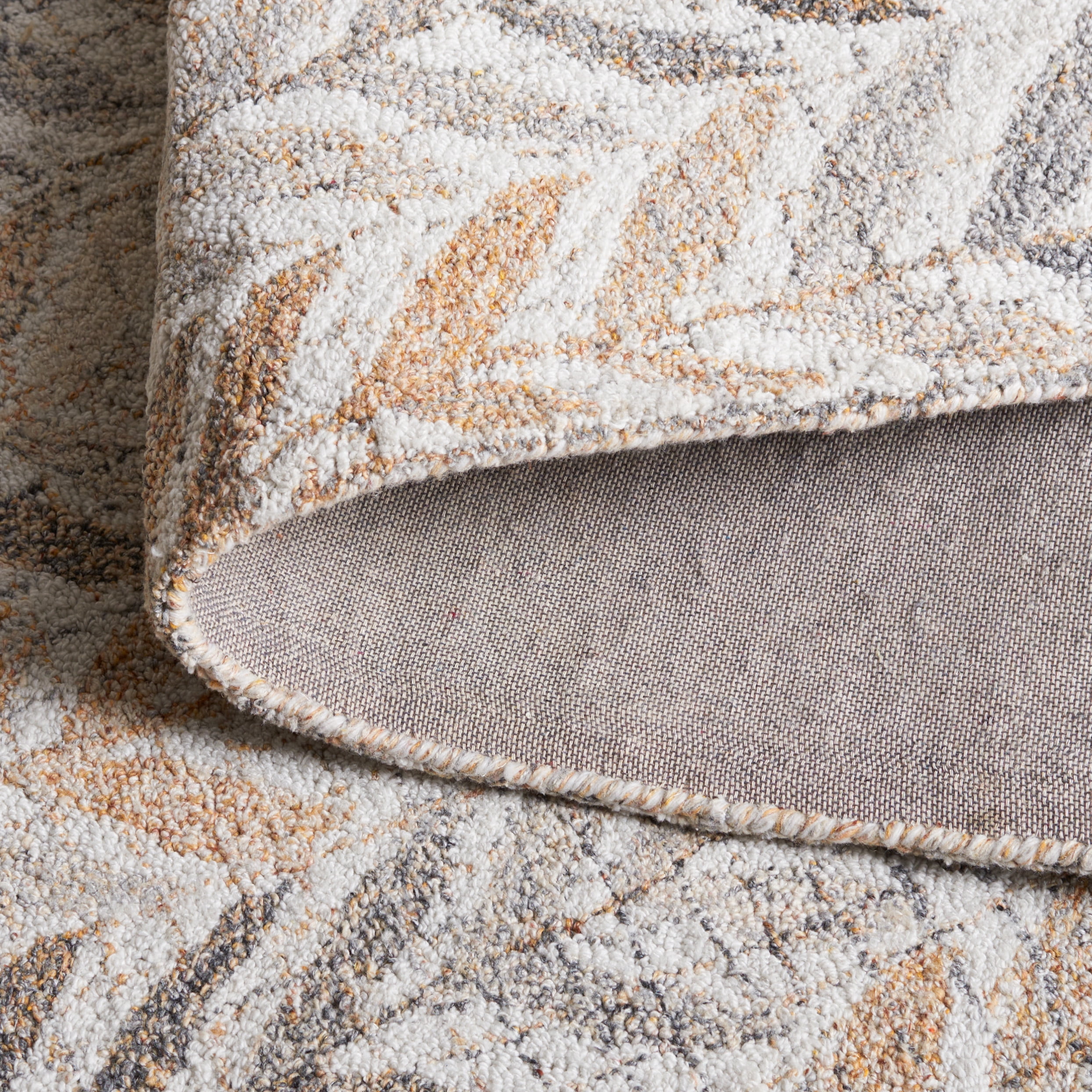 SAFAVIEH Renewal Dennis Chevron Area Rug, Beige/Gray, 6' x 6' Round
