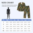 thumbnail image 4 of Salouo Hawaiian Culture Symbols Print Button-Front Long Sleeve Pajama Set for Men, Soft 2Pjs Men's Long Sleeve Sleepwear-Medium, 4 of 7
