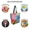thumbnail image 7 of FORMRS Womens Canvas Tote Bag with Zipper Inner Pocket Shoulder Handbag, Stripes Pattern, 7 of 7
