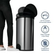 thumbnail image 4 of Nine Stars Toe Touch Automatic Trash Can, 13 Gallon Stainless Steel, Foot Sensor Hands-Free Soft-Close Lid Garbage Bin, Silver, 4 of 7