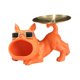 thumbnail image 3 of Estatua de perro bulldog, llavero, bandeja, cuenco, escultura de resina, artesanía, joyería Naranja, 3 of 9