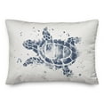 thumbnail image 2 of Creative Products Splatter Sea Turtle Navy 14x20 Spun Poly Pillow, 2 of 3