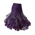 thumbnail image 2 of larga hasta mujer, , vestido de verano, de danza del vientre, traje de lentejuelas para , tango - Púrpura única Sunnimix Vestido de baile latino, 2 of 8