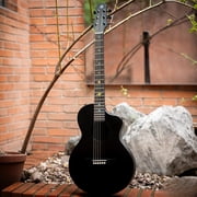 Natasha Solar System Asteroid Carbon Fiber 38-inch Folk Guitar. Premium guitar case and fretboard cleaning cloth.