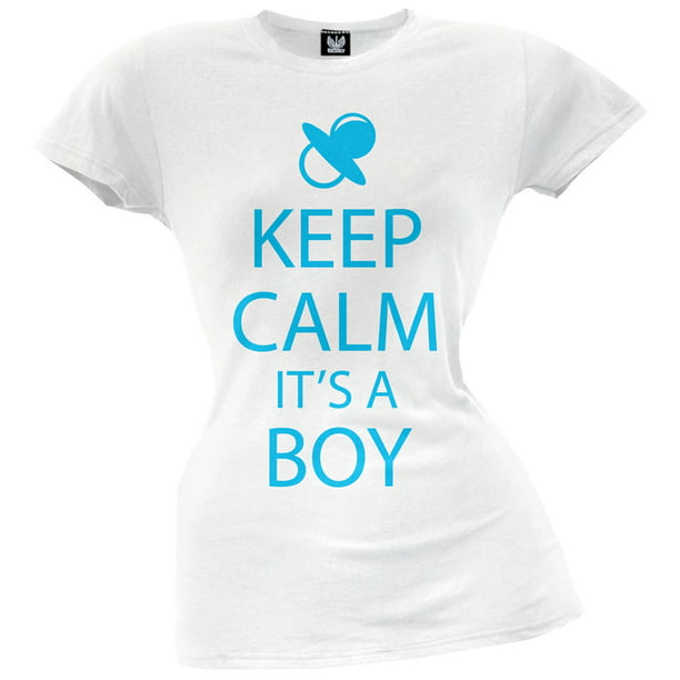 Old Glory - Keep Calm Its A Boy Juniors T-Shirt - Medium - Walmart.com ...