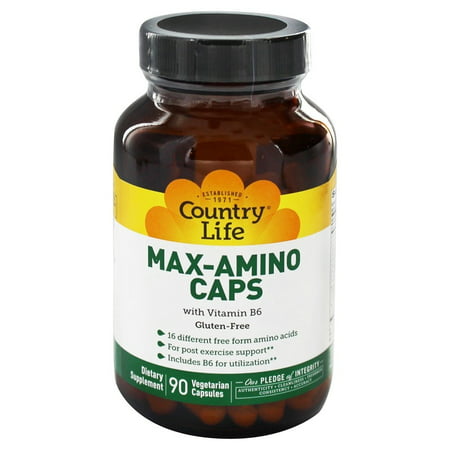 Country Life - Caps Max-amino avec de la vitamine B6 - 90 Vegetarian Capsules