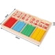 thumbnail image 2 of Juguetes matemáticos Montessori, juego de números de palo con bloques y palos para contar, juguetes educativos intelectuales preescolares para niños de 3 años, 2 of 7