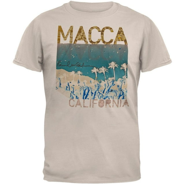 Paul McCartney - T-Shirt Doux Blanc Cassé avec Logo Reflété
