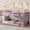 Pink, variant on Alvantor Wooden Bunk Bed Twin over Twin Floor Bunk Bed with Safety Rail, Ladder for Children Boys Girls Gray