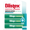 thumbnail image 4 of Blistex Medicated Mint Balm Lip Protectant/Sunscreen, SPF 15 Value Pack, 3 count, .15 oz, 4 of 6