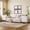 White, variant on Fluted Bedside Table with 3 Deep Drawers Modern Wood Night Stand for Bedroom 23.62'' Wide Wave Log Oak