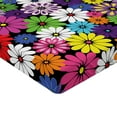 thumbnail image 2 of Ambesonne Colorful Fitted Sheet, Floral Vivid Daisies, King Size, Multicolor, 2 of 3