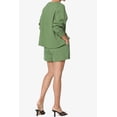 thumbnail image 4 of TheMogan Women's S~3X Cotton Terry Long Sleeve Oversized Top & Drawstring Shorts SET, 4 of 7