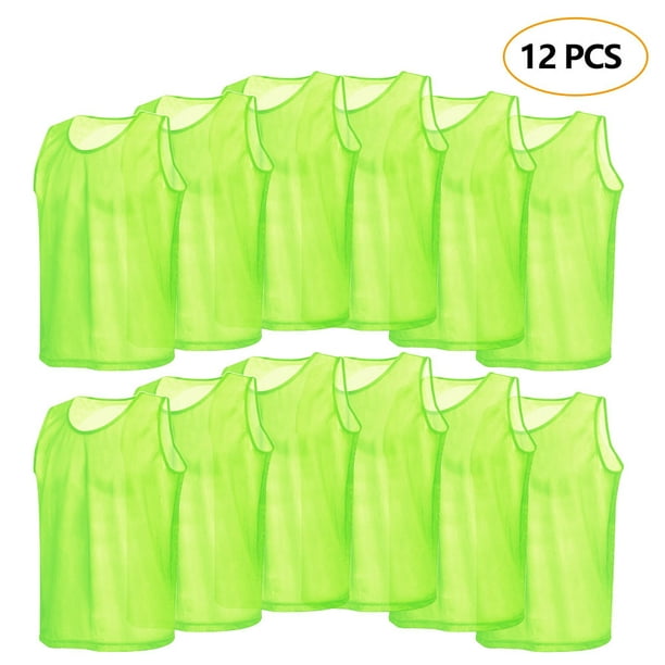 12 Pack Mesh Practice Vest, Soccer Scrimmage Training Vests, Lightweight  For Children Youth Sports Basketball, Soccer, 