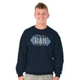 thumbnail image 3 of World's Greatest Dad Argyle Fathers Men's Crewneck Sweatshirt Brisco Brands S, 3 of 6