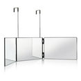 thumbnail image 6 of Portable 3 Way Trifold Mirror, 360° Barber Mirror for Hair Cutting, Shaving, Styling, Grooming, Dye and Makeup with Adjustable Height Brackets, Good for Travel Home Bathroom, 6 of 12