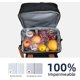 thumbnail image 4 of Bolsa de almuerzo, 14L doble capa, bolsa de almuerzo aislante con correa ajustable reutilizable, tela oxford, resistente al roho, función de aislamiento de gran capacidad portátil (Azul marino), 4 of 4
