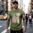 thumbnail image 3 of Men's USA 250th Anniversary Shirt 1776-2026 Patriotic American Flag 250 Years Graphic T-Shirt, 3 of 5