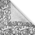 thumbnail image 3 of Ambesonne Exotic Kitchen Curtains, Monstera Leaf Pattern Art, 55"x36", White and Charcoal Grey, 3 of 3