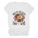 thumbnail image 1 of Camiseta blanca transpirable con letras estampadas, corte holgado para mayor comodidad Camiseta de cuello redondo de manga corta de verano para mujer, 1 of 6