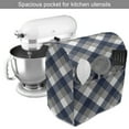 thumbnail image 2 of Navy Stand Mixer Cover, Abstract Checkered Tartan Geometric Classic Squares with Scottish Effects, Kitchen Appliance Organizer Bag Cover with Pockets, 5 Quarts, Dimgrey White Dark Blue, by Ambesonne, 2 of 4