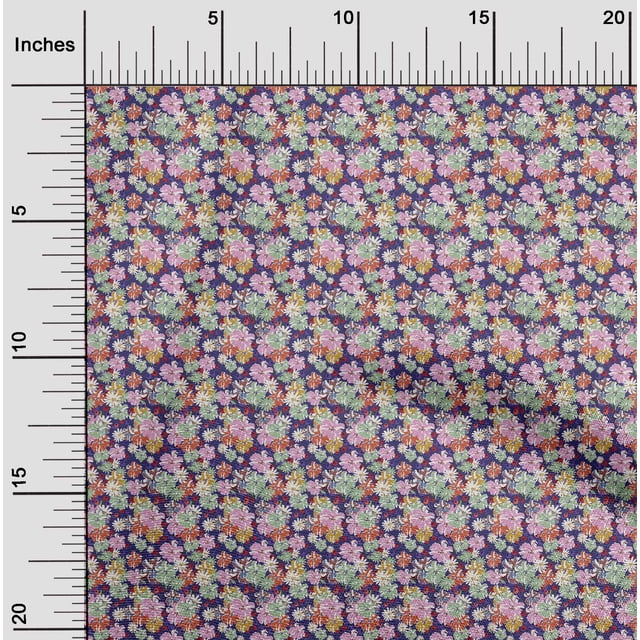 oneOone Rayon Purple Fabric Florals Sewing Craft Projects Fabric Prints By Yard 56 Inch Wide-9FG