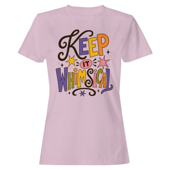 Smartprints Inspirational Quote Women's T-Shirt Light Pink, Cotton, S
