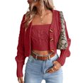 thumbnail image 4 of Vedolay Women Long Cardigan Winter Knitted Sweaters Shawl Cardigan Coats 2023 RD2,M, 4 of 5