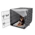 thumbnail image 2 of Floral Dog Crate Cover, Spring Petals Inspirational Branches Mother Nature Japanese Botany, Easy to Use Pet Kennel Cover for Medium Large Dogs, 35" x 23" x 27", Pale Peach Vermilion, by Ambesonne, 2 of 6