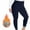 Navy, variant on ZZwxWA Plus Size Fleece Lined Leggings for Women-Warm Leggings with Pockets High Waist Thermal Yoga Pants Winter Workout